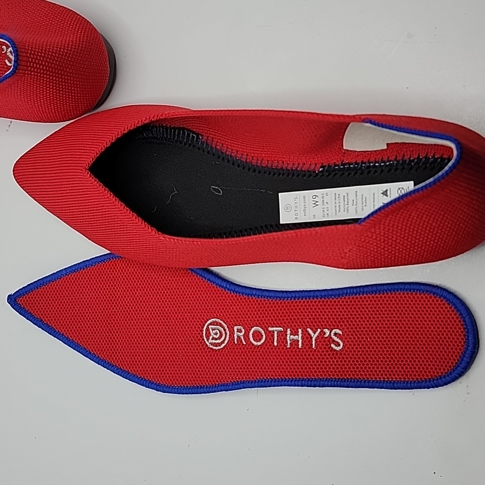 Rothy's (dupes) | The Point Flats | chili red shoes | WMS 9 - Picture 5 of 8